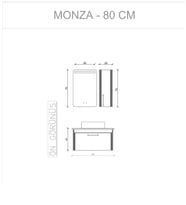 HİLTON BANYO DOLABI - MONZA 80 cm - BEYAZ