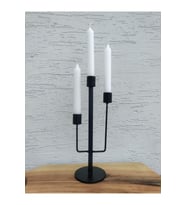 Lyla Rustik Candle Mumluk, 3 Mumlu Şamdan