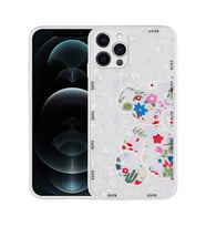 Apple iPhone 12 Pro Kılıf Desenli Sert Silikon Zore Mumila Kılıf White Bear