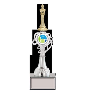 ODAK KUPA - Figürlü Kupalar - Satranç Figürlü Kupalar FG-034 B - 33 cm