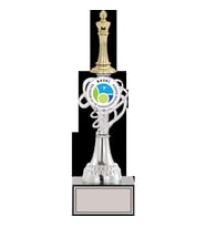 ODAK KUPA - Figürlü Kupalar - Satranç Figürlü Kupalar FG-034 B - 33 cm