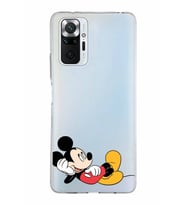 Xiaomi Redmi Note 10 Pro Uyumlu Kapak Mickey Mouse Tasarımlı Şeffaf Silikon Kılıf