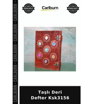 Özel Üretim Not Defteri Günlük Şık Ofis Kişisel Hediye Taşlı Deri Defter Ksk3156