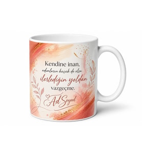 Kişiye Özel Renkli Baskılı Seramik Kupa Bardak Hediye İsimli Tasarım