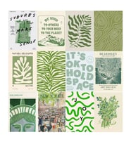 Orora Greenish Pastelish Indie Poster Duvar Kağıdı Seti-12li-230g-A5