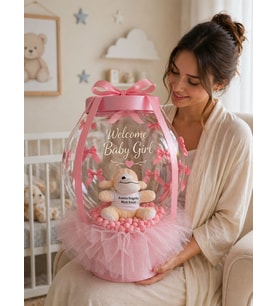 YENİ DOĞAN KIZ BEBEK HEDİYE BALON (PEMBE)