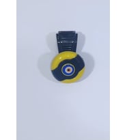 Sarı-Siyah Dönebilen Vites Topuzu Nazar Boncuğu Stickerlı