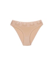 Ceylanoğlu Kadın Likralı Beli Dantelli Bikini Külot C-131 (4 Paket) - Pembe - 5 (Ten)