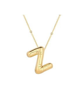 Gümüş Gold Balon Z Harfi Kadın Kolye CSR2185082