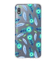 PrintiFy Samsung Galaxy A10 ile Uyumlu 1mm Slim Fit Nazar Boncuğu 3 Baskılı Şeffaf  Kılıf