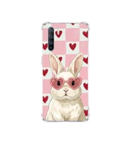 PrintiFy Oppo Reno 3 ile Uyumlu Pembe Pötikare Serisi Pembe Zıpzıp Tasarımlı Uv Baskılı Köşe Korumalı Antişok Kılıf