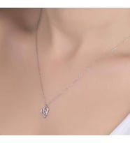 SWAROVSKİ TAŞLI KALP 925 AYAR GÜMÜŞ KOLYE