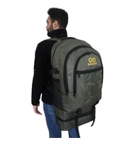 Baggor 90 Litre Körüklü Ayakkabılıklı Su Geçirmez Kampçı Dağcı Sırt Çantası (Yeşil)