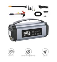 Torima APS-01 Taşınabilir Lastik Şişirme Pompası ve 8000mAh Akü Takviye Seti