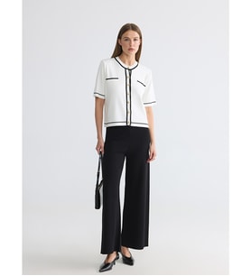LCW EVERYDAY Siyah Beli Lastikli Kadın Triko Pantolon