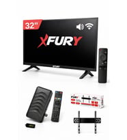 Fury 32’’ (82 Ekran) Kırılmaz Ekran MonitörÇanaklı/Çanaksız WiFi'li Uydu Alıcısı+TV Askı Aparatı HEDİYE