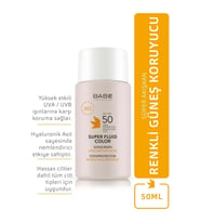 Babe Sun SPF 50 Super Fluid Güneş Koruyucu 50 ml - Renkli