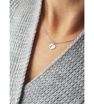 Kalp Harf Gümüş Kolye (Rose)