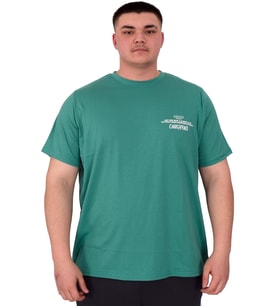 Mode XL Büyük Beden Erkek T-Shirt Bisiklet Yaka Compaes U25021 Çağla