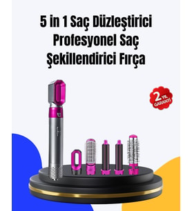5 Parça Saç Şekillendirme Seti Düzleştirme Dalga ve Bukle Yapma