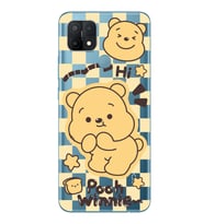 Oppo A15 / A15S Uyumlu Winnie The Pooh Desenli Şeffaf Telefon Kılıfı