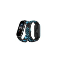 Xiaomi Mi Band 6 Spor Delikli Kordon - Siyah-mavi-beyaz