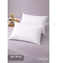 More Home Kapaklı Yastık Kılıfı (2 Adet) 50 x 70 cm Beyaz