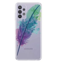 Kılıfland Samsung Galaxy A32 Kılıf Silikon Resimli Kapak Watercolor Leaf Stok 108