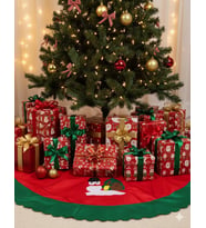 Yılbaşı Ağaç Örtüsü Elyaf Kabartma Noel Baba Figür