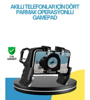 Dört Parmak Destekli Mobil Gamepad Tetikli Oyun Kontrolcüsü