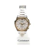 Cortebert Safir Cam Gold Gümüş Kadran Erkek Kol Saati (Gümüş - Altın)