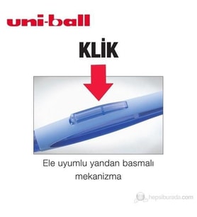 Uni-Ball Shalaku Mavi 0.5 mm Versatil Uçlu Kalem Yandan Basmalı Silgili S M5-228