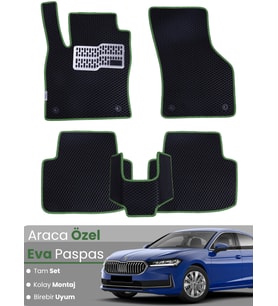 SKODA SUPER B (2024-2025)Uyumlu EVA Paspas Tam Set–Oto Paspas,Araca Özel,Kolay Montaj