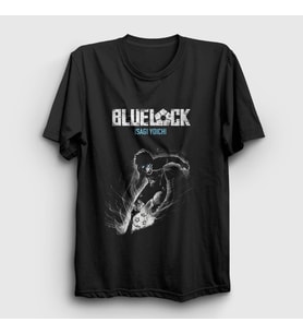 Presmono Unisex Siyah Isagi Yoichi Futbol Soccer Anime Bluelock T-Shirt 447833tt