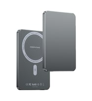 Keephone PB33 Lucci 5.000 mAh 20W Type-C 15W Kablosuz Şarj PD Magsafe Powerbank (Gri) (Koyu Gri)