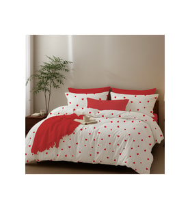 %100 Pamuklu Kalpli Tek Kişilik Nevresim Takımı 2 Yastık Kılıfı Lastikli Çarşaf 120x200+30