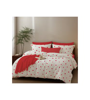 %100 Pamuklu Kalpli Tek Kişilik Nevresim Takımı 2 Yastık Kılıfı Lastikli Çarşaf 120x200+30
