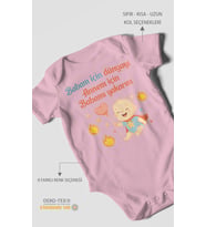 Babaya ve Anneye Özel Kısa Kollu Bebek Body %100 Pamuk