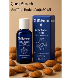 Saf Tatlı Badem Yağı 50 Ml (Haricen & Dahilen Kullanıma Uygun)
