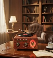 Ultratekno M-1317BT Özel Tasarım Ahşap Görünümlü Retro Vintage Nostaljik Radyo & Bluetootlu Mini Fm Radyo (Koyu Kahverengi)