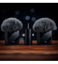 Lexroo Torima F11-2 Type-C + Lightning + Aux 2li 3in1 Kablosuz Yaka Mikrofonu