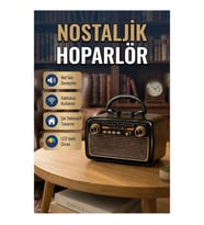 Vintage Ahşap Dokulu Bluetooth Hoparlör – LED Işıklı Müzik Kutusu