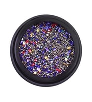 Hacimsel Kristal Taş Mix İnce - Çok Renkli 3D Nail Art Tırnak Süsü