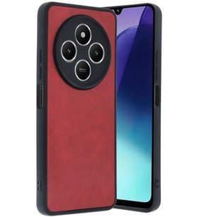 Durukar® Redmi 14C Kılıf Aras Deri Kapak - Kırmızı