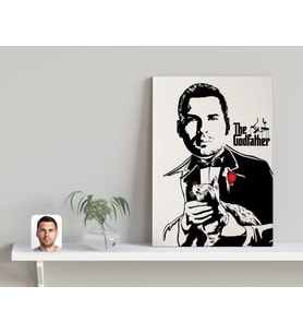 BK Gift Kişiye Özel Godfather Baba Tasarımlı Kanvas Tablo-2