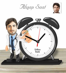 Kişiye Özel Ahşap Saat-Doktor Erkek-1