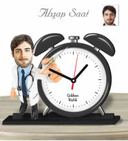 Kişiye Özel Ahşap Saat-Doktor Erkek-1