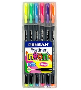 Pensan Fineliner 6 Neon Renk 0.4 Uç