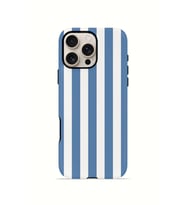 iPhone 16 Pro Vorian Çift Katmanlı Kılıf Blue Marina Stripe