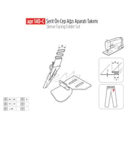 Şerit Ön Cep Ağzı Apara Set 25x12mm / APR 140-C